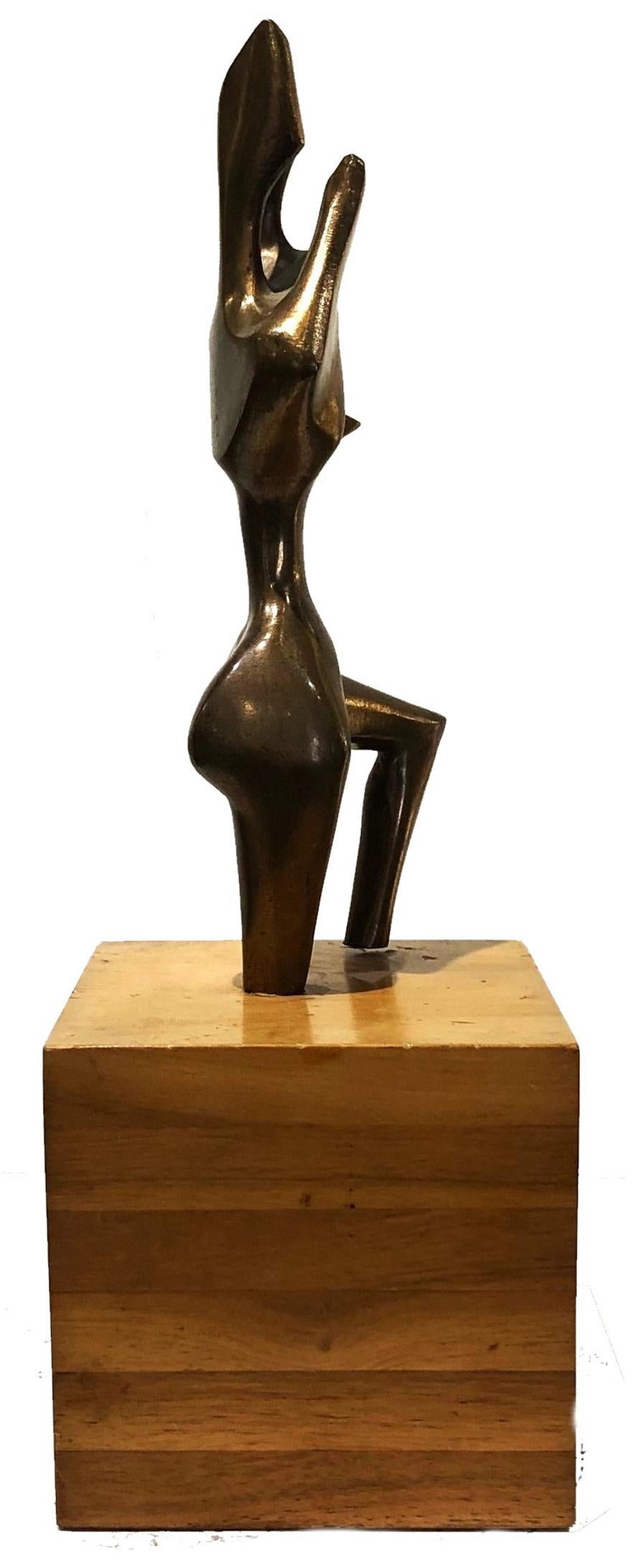 Surrealist Abstract Bronze Sculpture in Manner of Wifredo Lam, ca. 1950's-60's For Sale 2