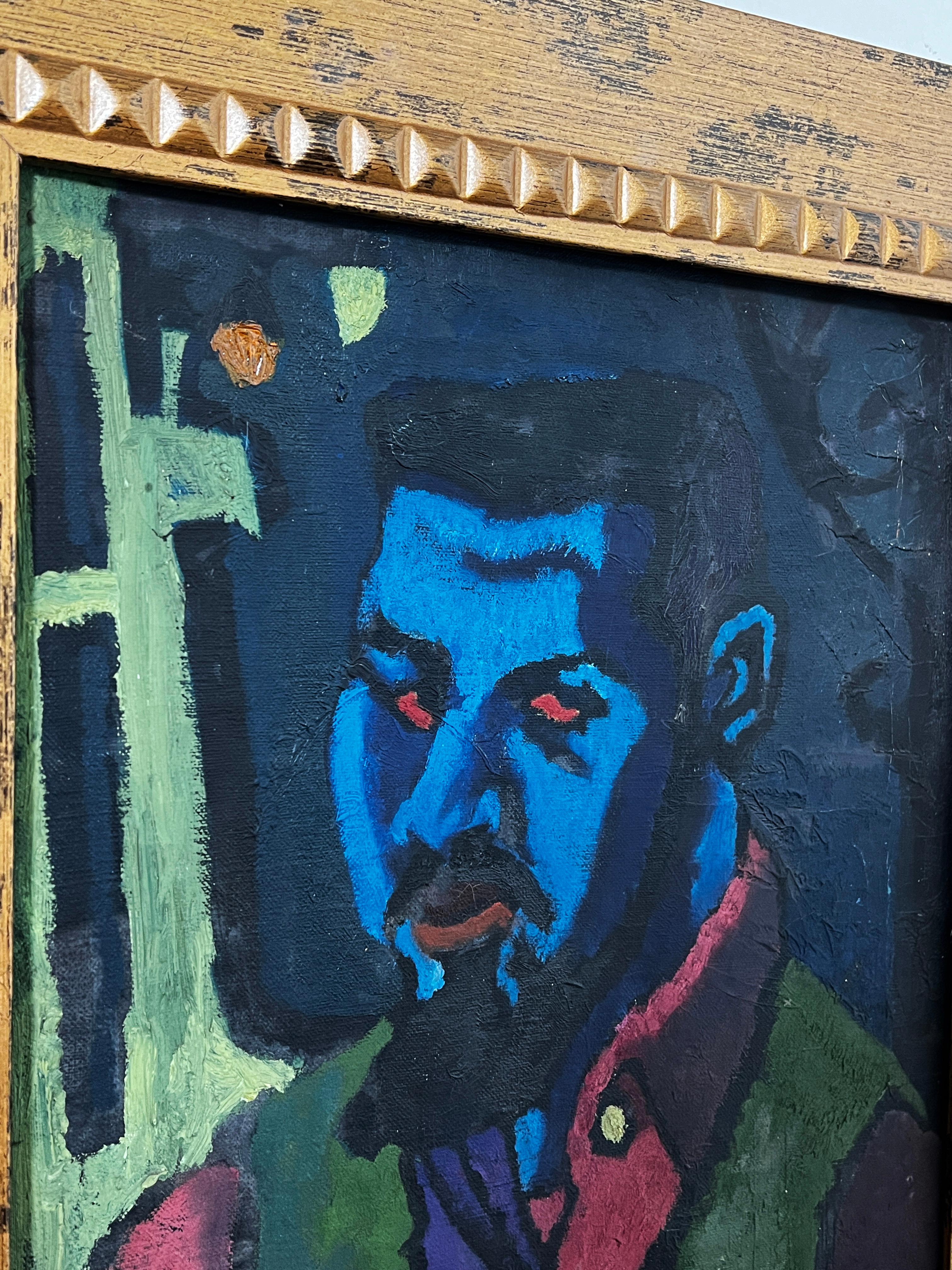 North American Surrealist African American Self-Portrait by Harry Leopold D. 1943 For Sale
