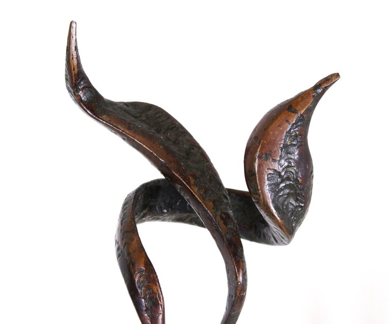 Surrealist Alien Plant Sculpture in Welded Bronze For Sale at 1stDibs