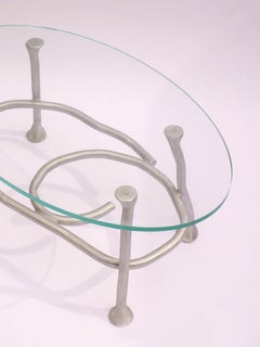 Tavolino a spirale in alluminio in stile surrealista di Six Dots Design