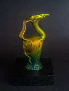 Surrealist Art Nouveau Bird Ewer by Sándor Apáti-Abt for Zsolnay