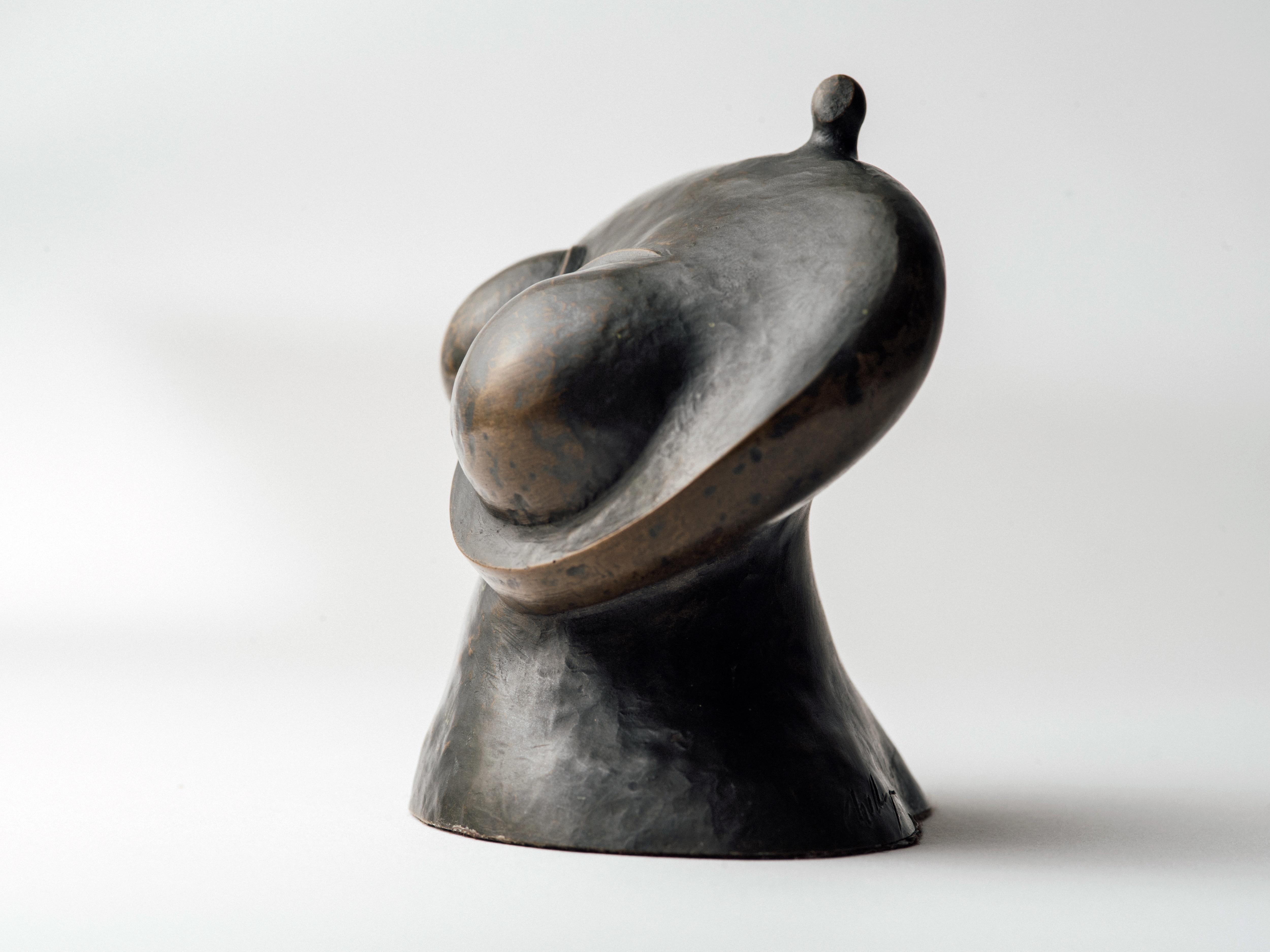Modern Surrealist Bronze Female Nude Abstract Sculpture, Mid 20th Century