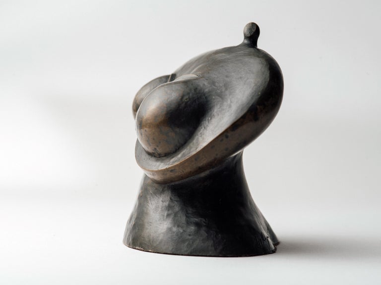 Modern Surrealist Bronze Female Nude Abstract Sculpture, Mid 20th Century For Sale