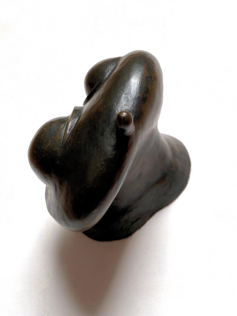 Surrealist Bronze Female Nude Abstract Sculpture, Mid 20th Century In Good Condition For Sale In Brooklyn, NY