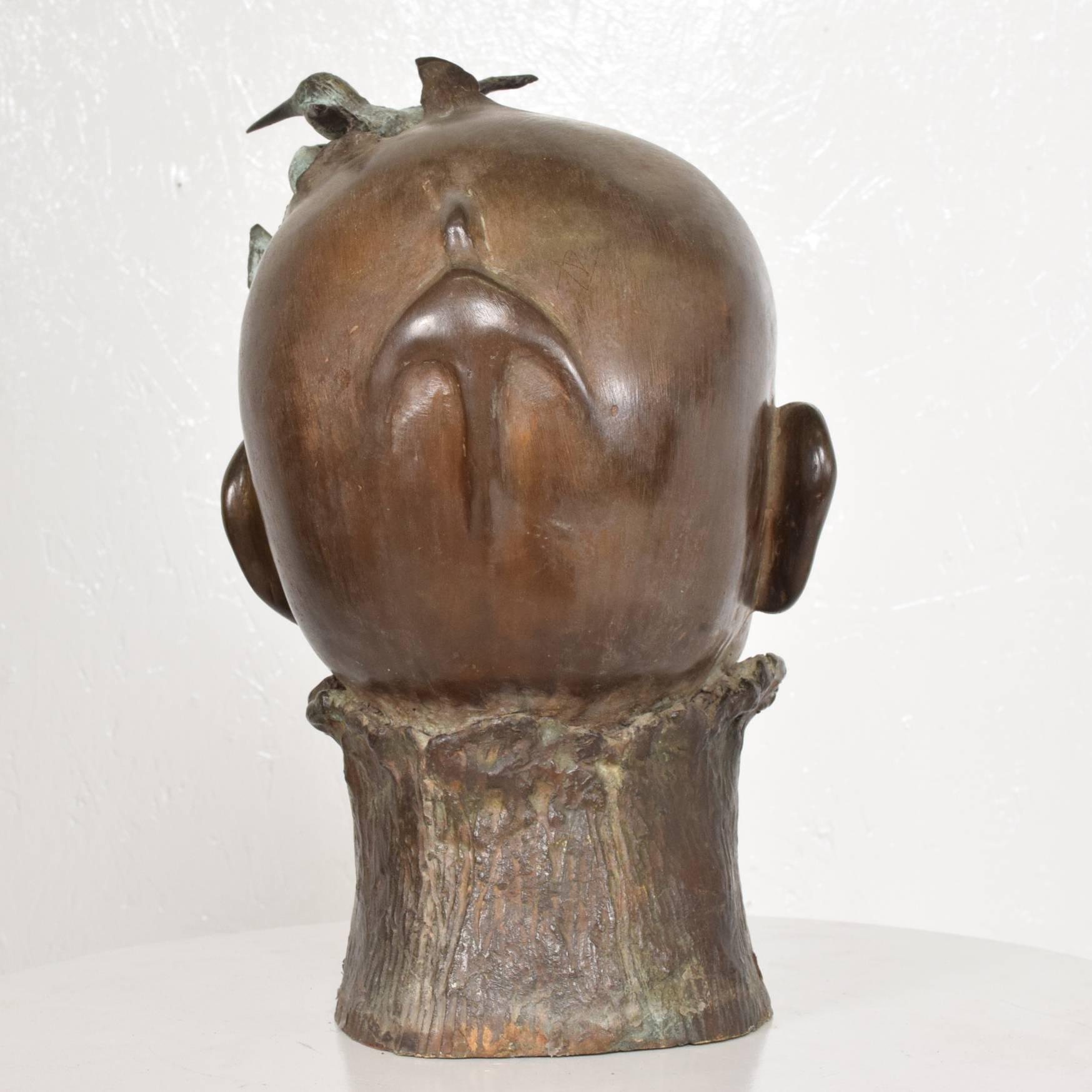 Cast Surrealist Bronze Sculpture, Mexico, 1960s