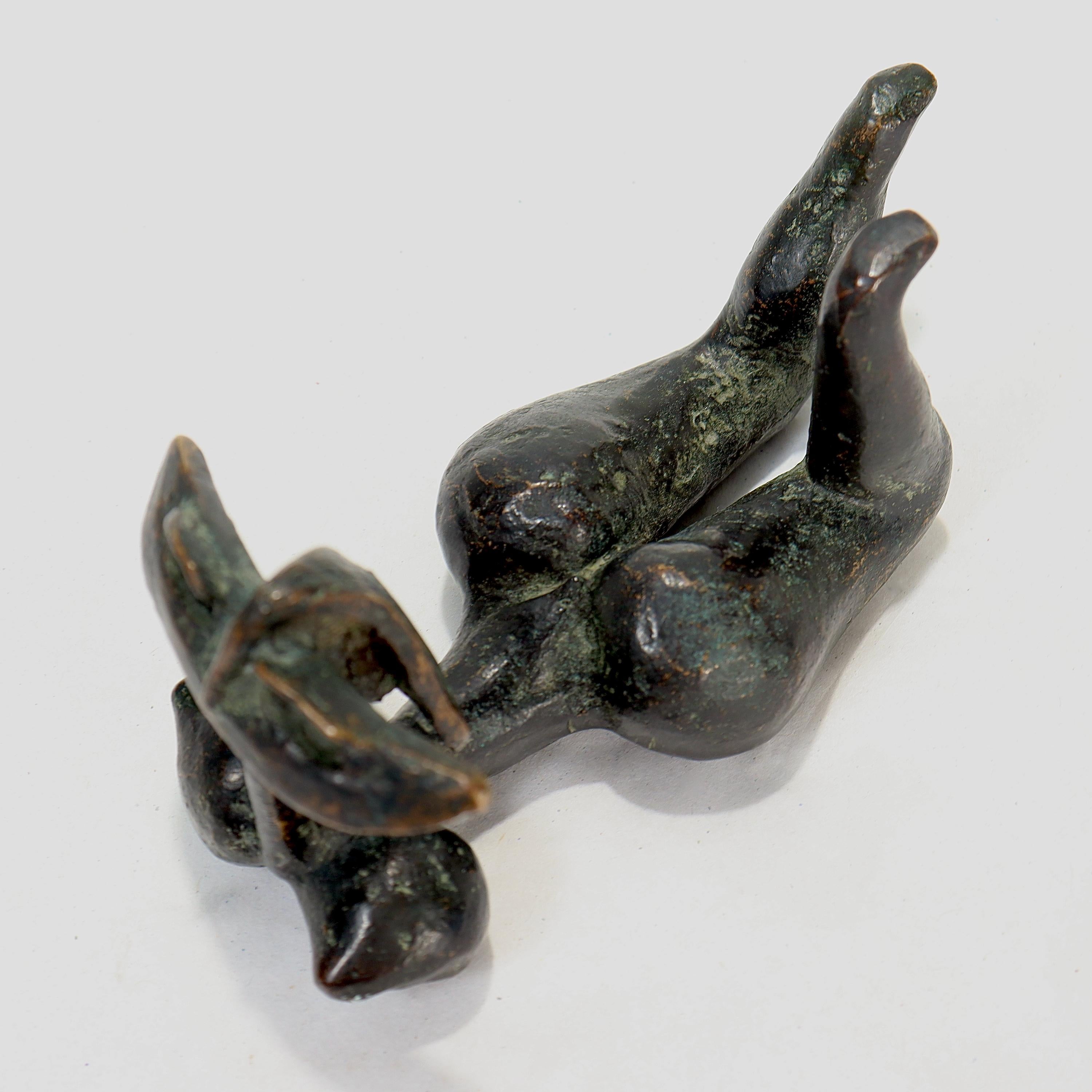 20th Century Surrealist Bronze Sculpture of a Female Nude by Guillermo Silva, 20C For Sale