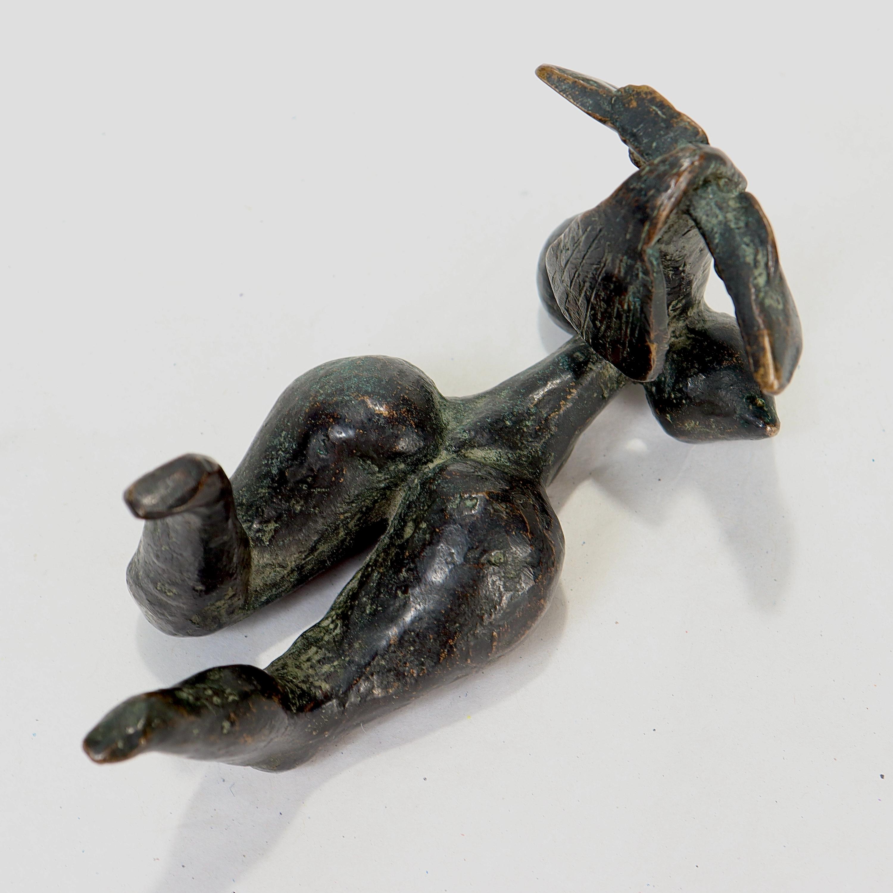 Surrealist Bronze Sculpture of a Female Nude by Guillermo Silva, 20C For Sale 1