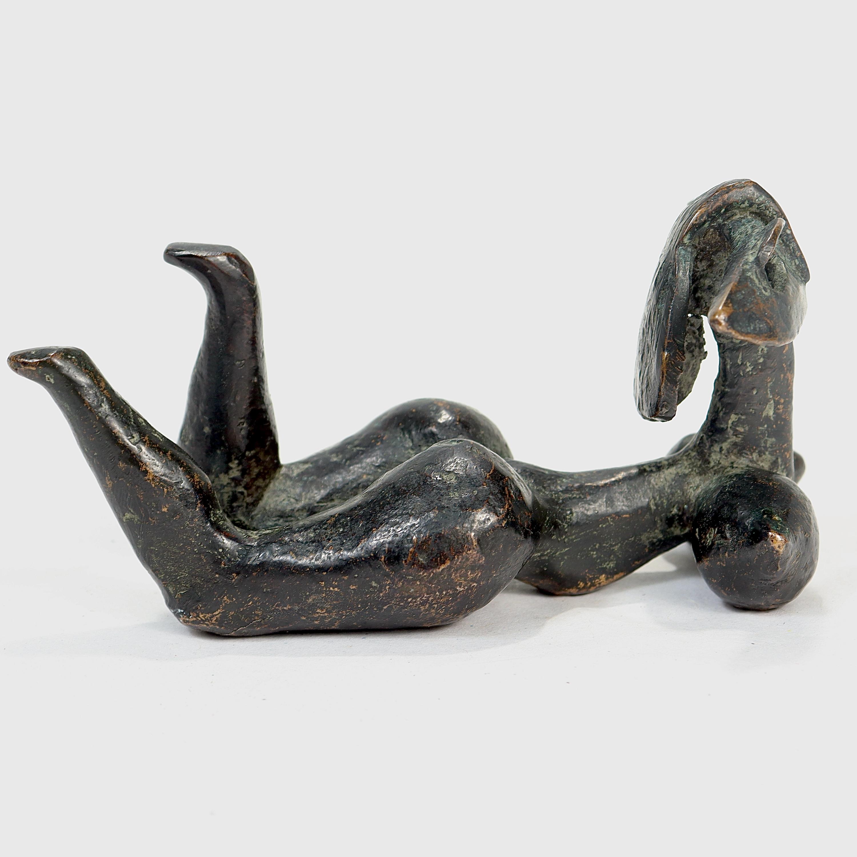 Modern Surrealist Bronze Sculpture of a Female Nude by Guillermo Silva, 20C For Sale