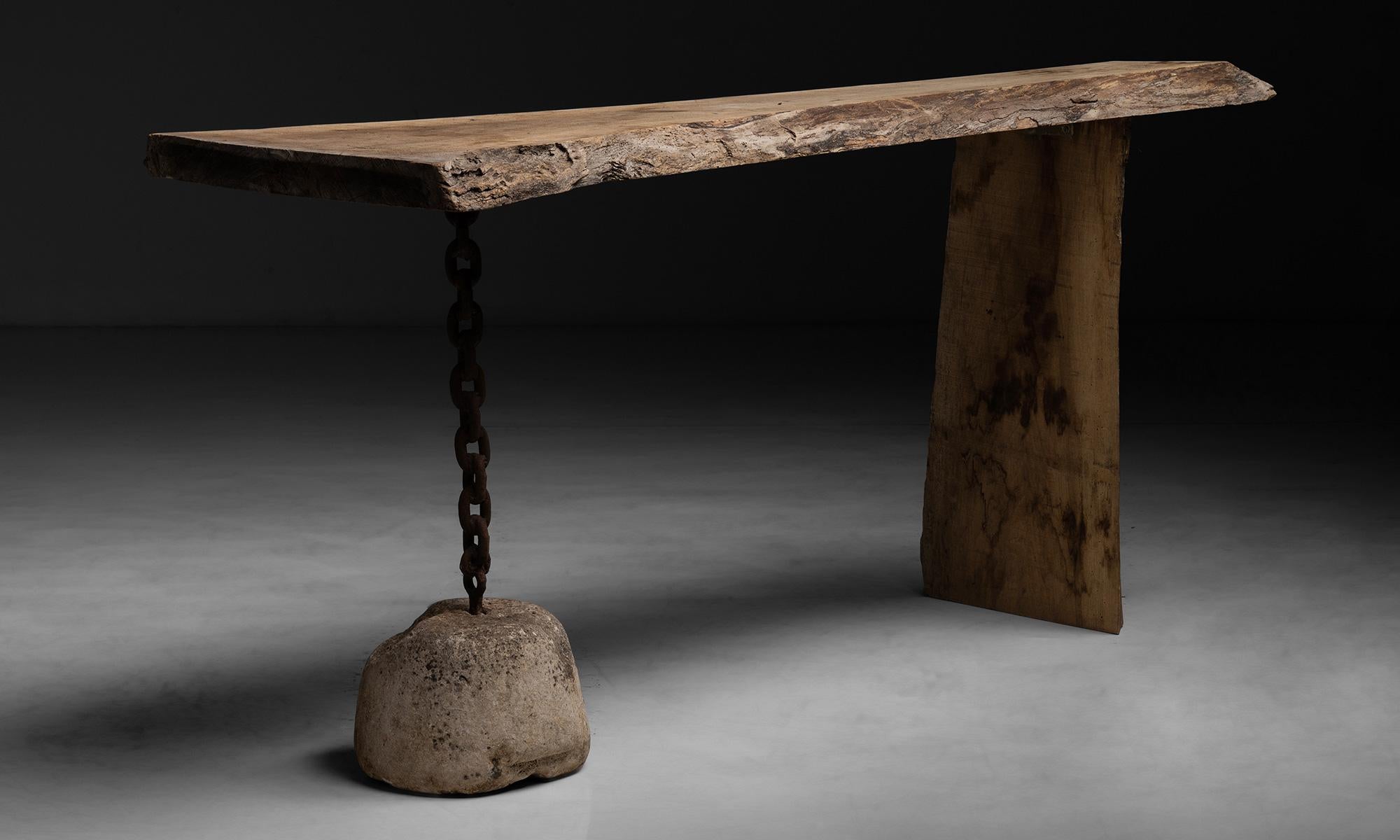 French Primitive Console, France, circa 1960