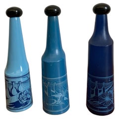 Vintage Surrealist Glass Bottles by Salvador Dali for Rosso Antico, 1970s, Set of 3