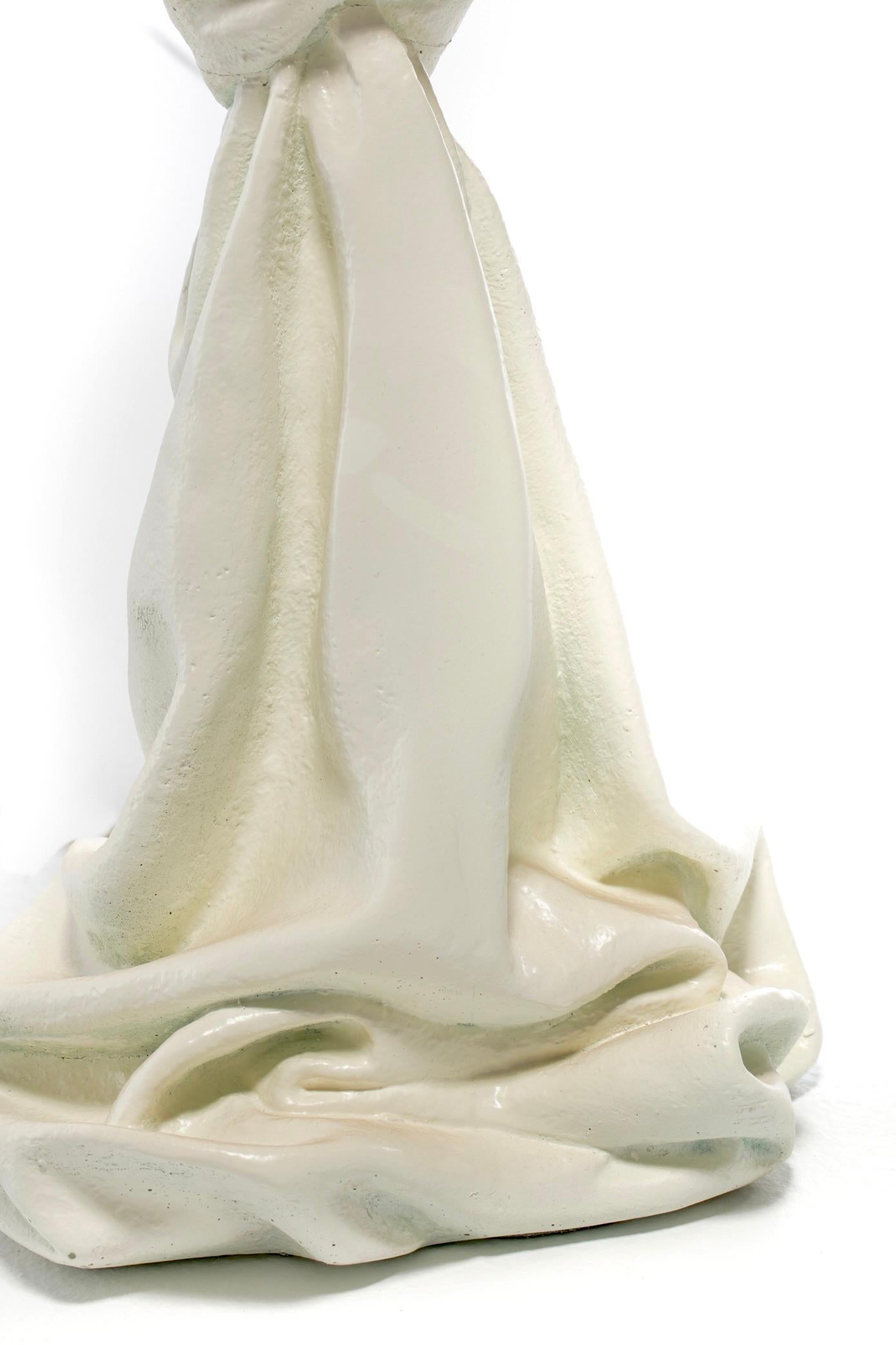 Lampada surrealista in gesso con tessuto annodato in stile John Dickinson c.C. anni '70 in vendita 1