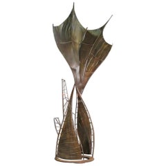 Surrealist Mid-Century Modern Monumental Sailboat Form steel Sculpture