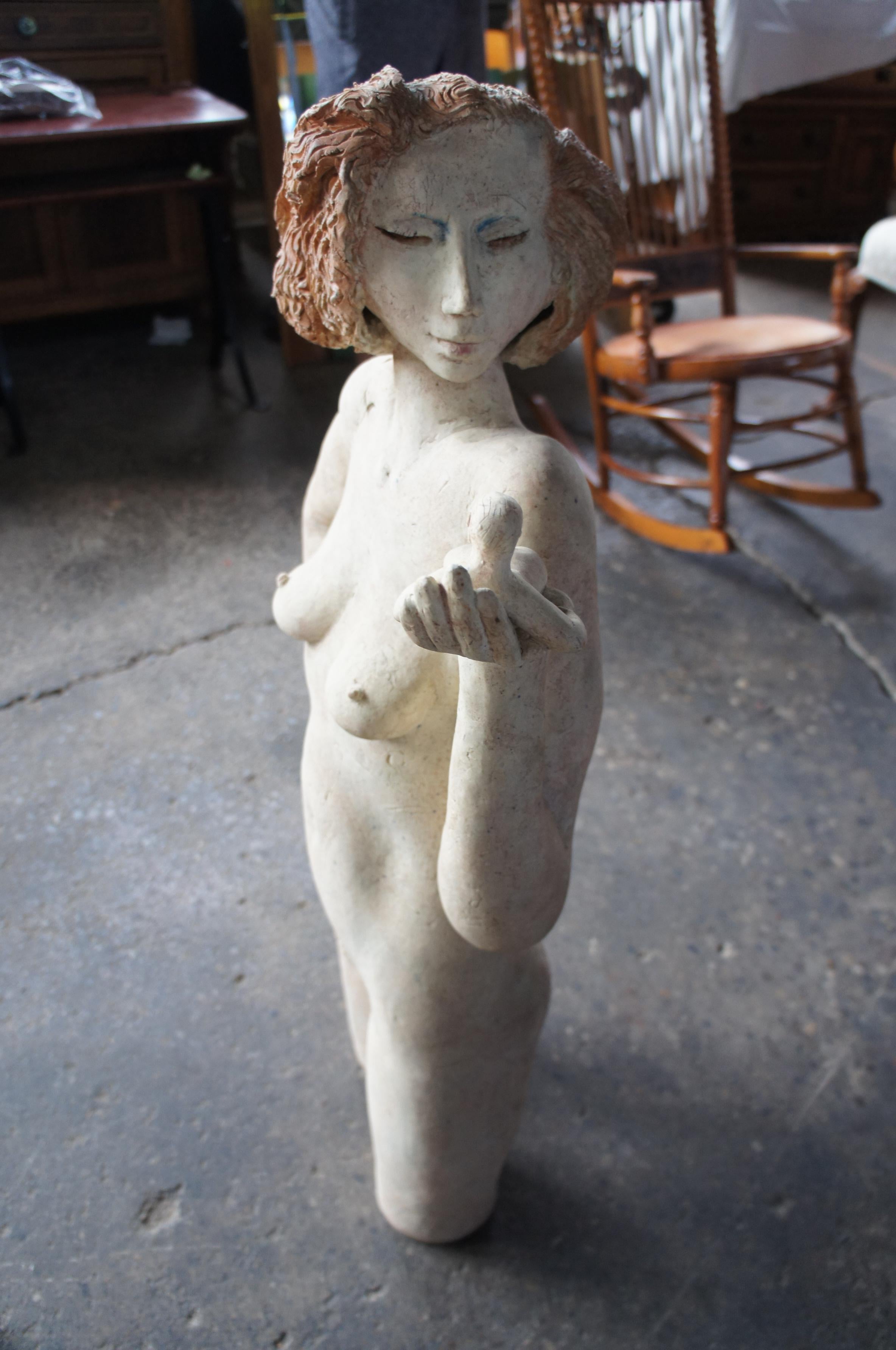 Surrealist Modern Nude Female Ceramic Sculpture Miniature Male Feminist Statue 2