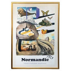 Surrealist "Normandie" Lithograph Poster by Salvador Dalí, 1969