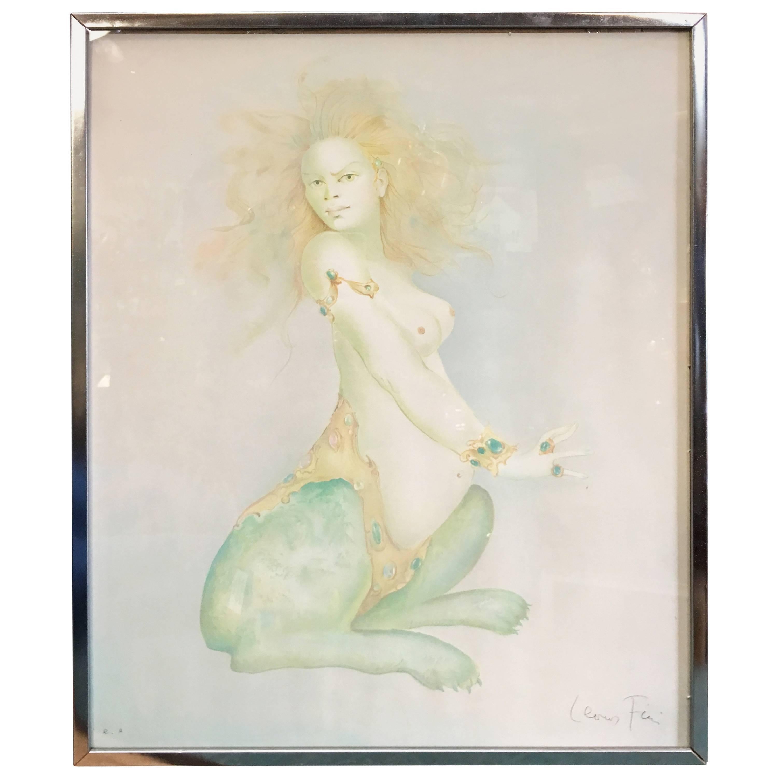 Surrealist Nude "Spinx" Color Lithograph by Leonor Fini