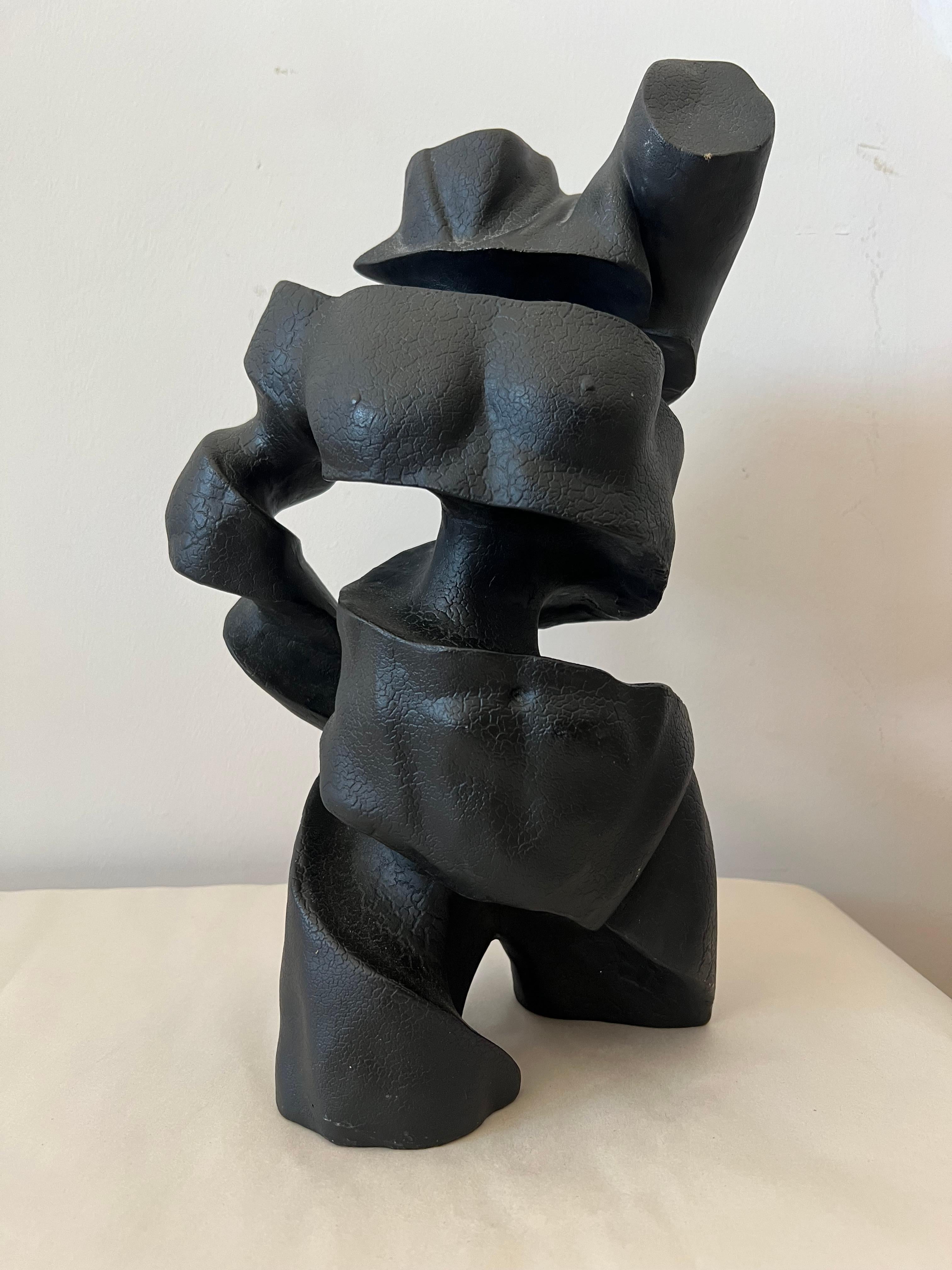 A nude male unraveling torso, done in surrealist style by TMS, dated 2005. Approx. 13.5