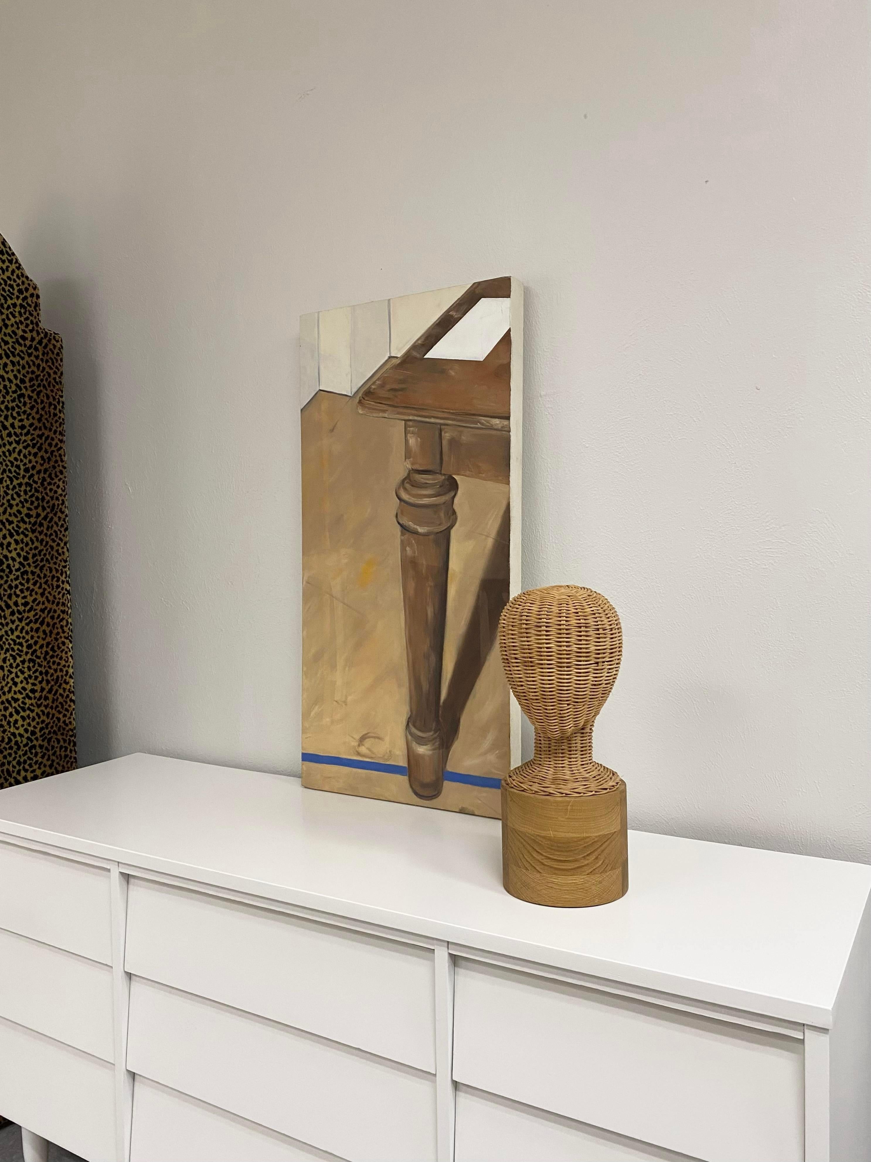 Bauhaus Olio surrealista su tela Pittura originale di gamba di mobile in vendita