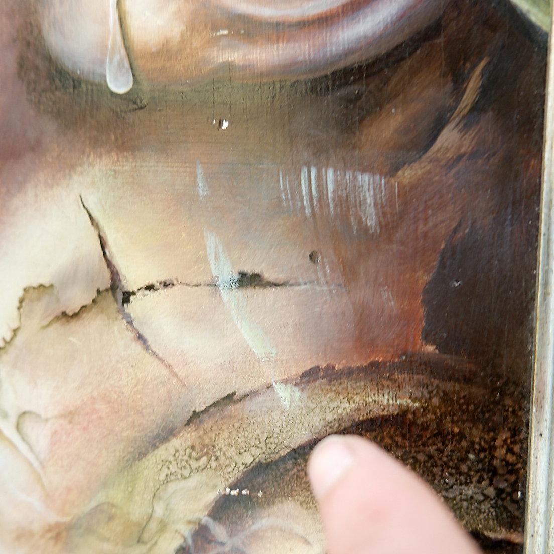 Surrealist oil painting on panel by Joseph Laureys (1944-2020) in vendita 3