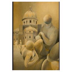 Surrealist Painting By Charles Oscar American Circa 1956