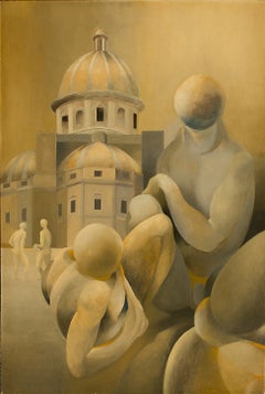 Surrealist Painting By Charles Oscar American Circa 1956