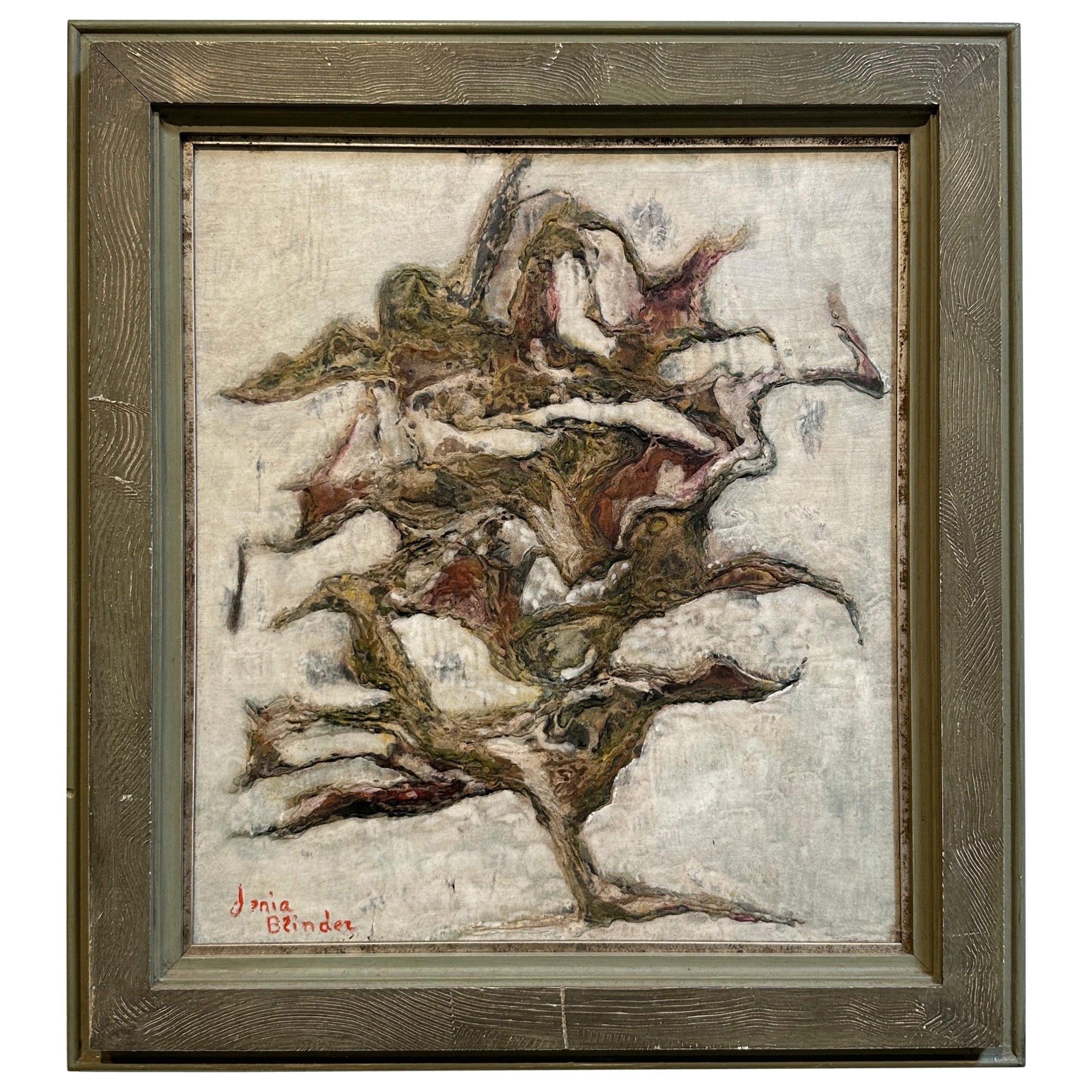 Surrealistisches Gemälde eines Baumes im Angebot