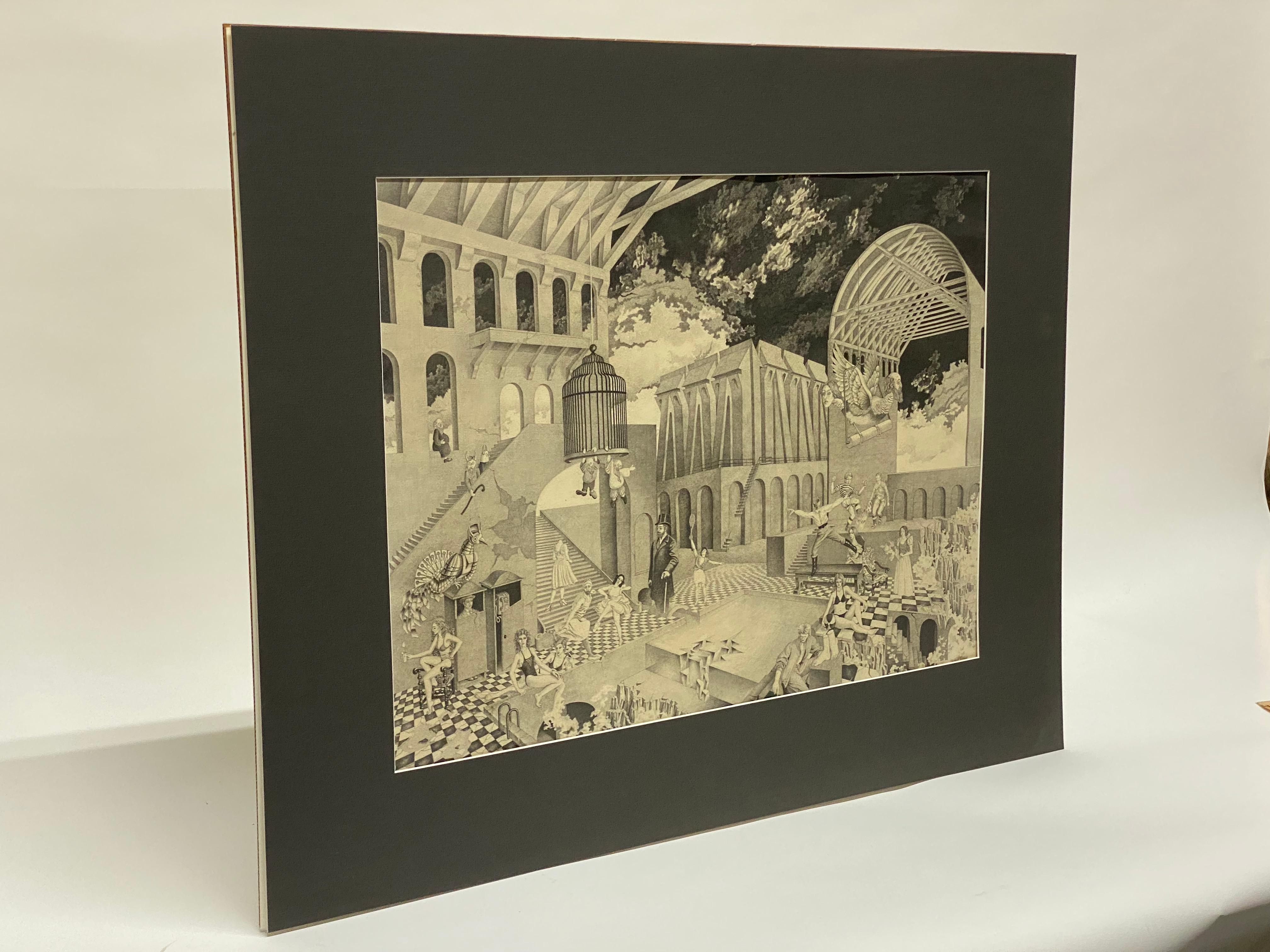 Die surrealistische Hommage von Peters oder Petru Vintila (1922-2002) an M.C. Escher mit dem Titel 