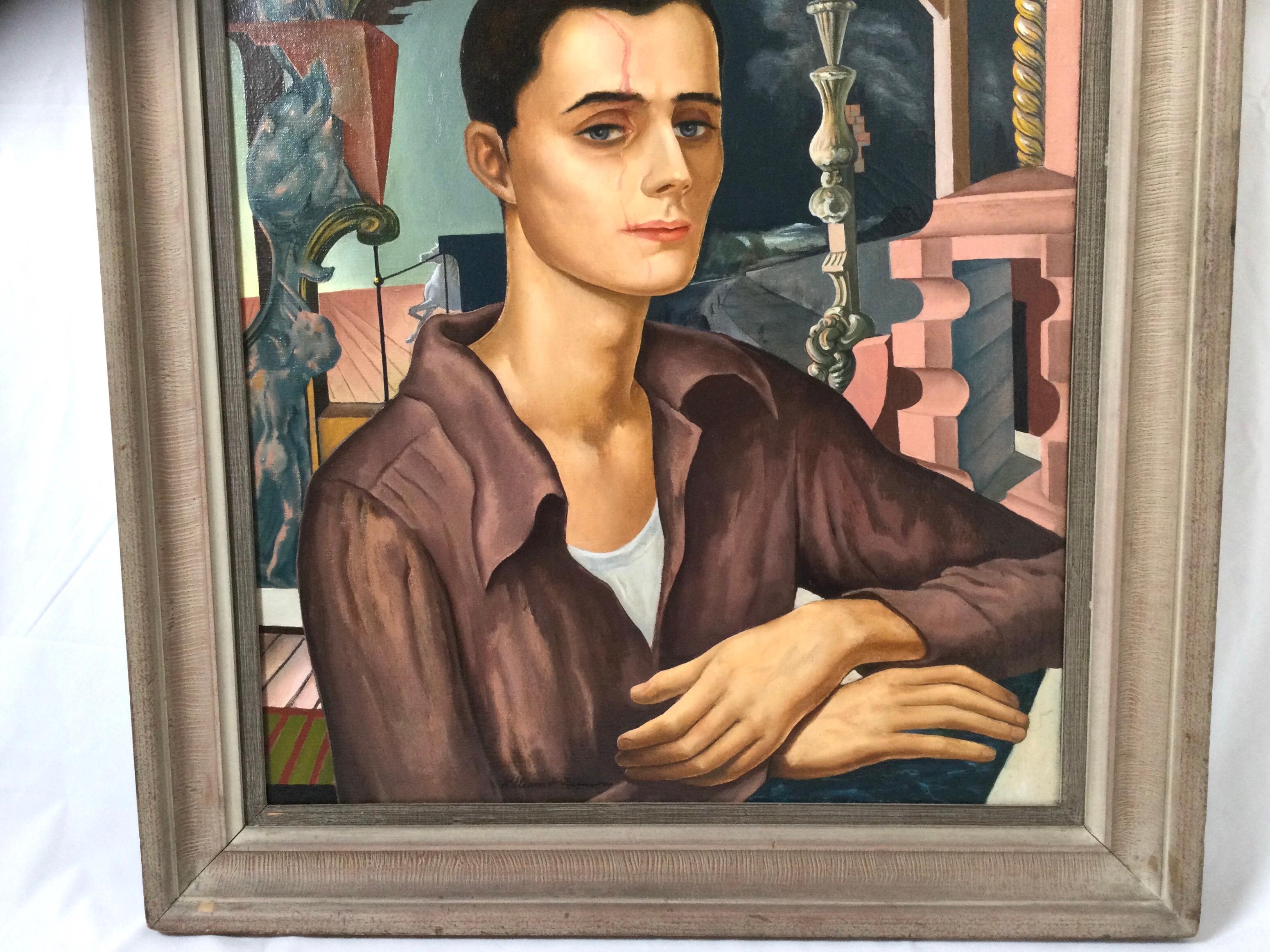 Surrealistisches Porträt einer androgynen Figur von William Hugh Ferguson, 1935 (Moderne) im Angebot