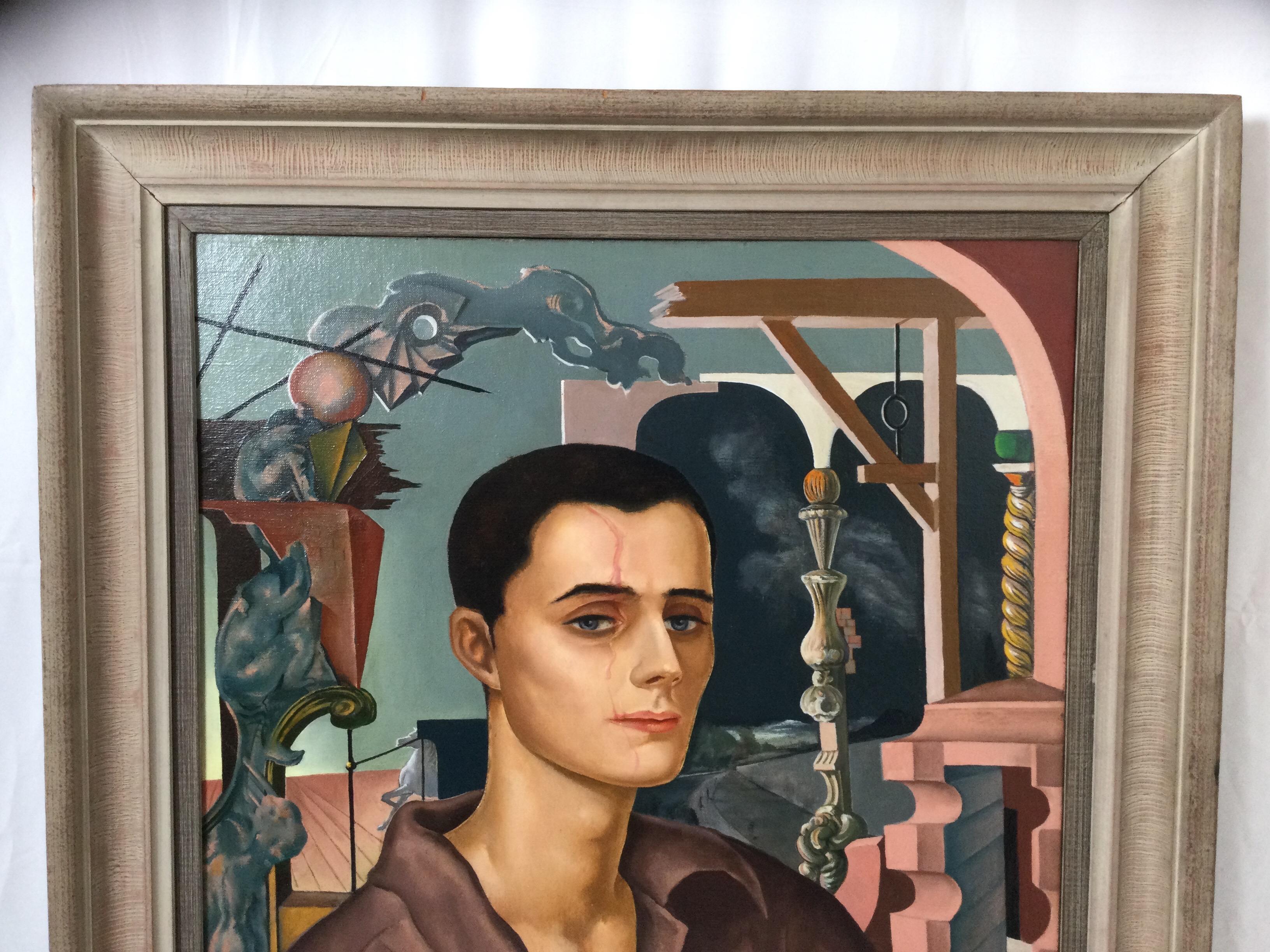 Surrealistisches Porträt einer androgynen Figur von William Hugh Ferguson, 1935 (amerikanisch) im Angebot