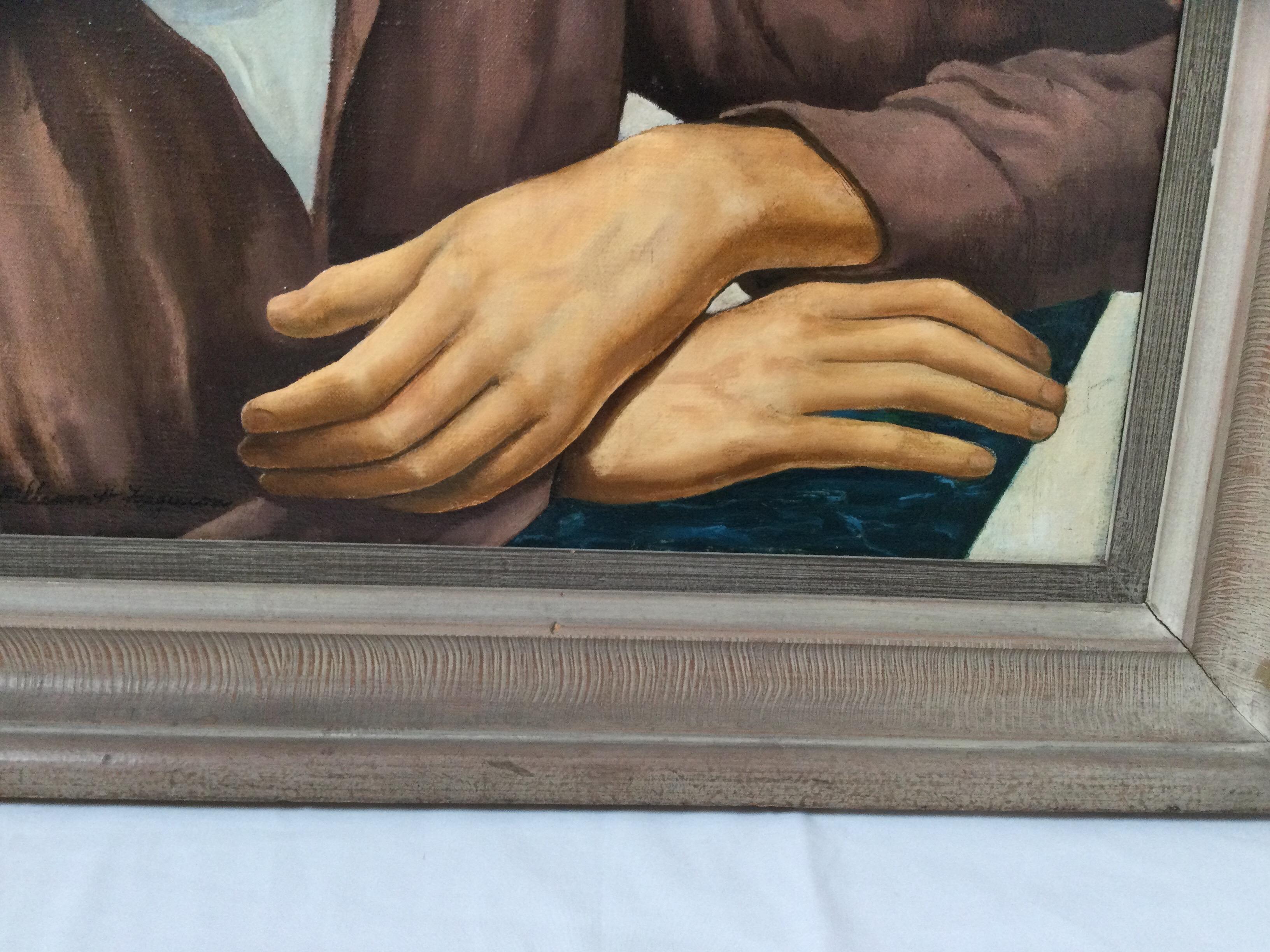 Surrealistisches Porträt einer androgynen Figur von William Hugh Ferguson, 1935 (Farbe) im Angebot
