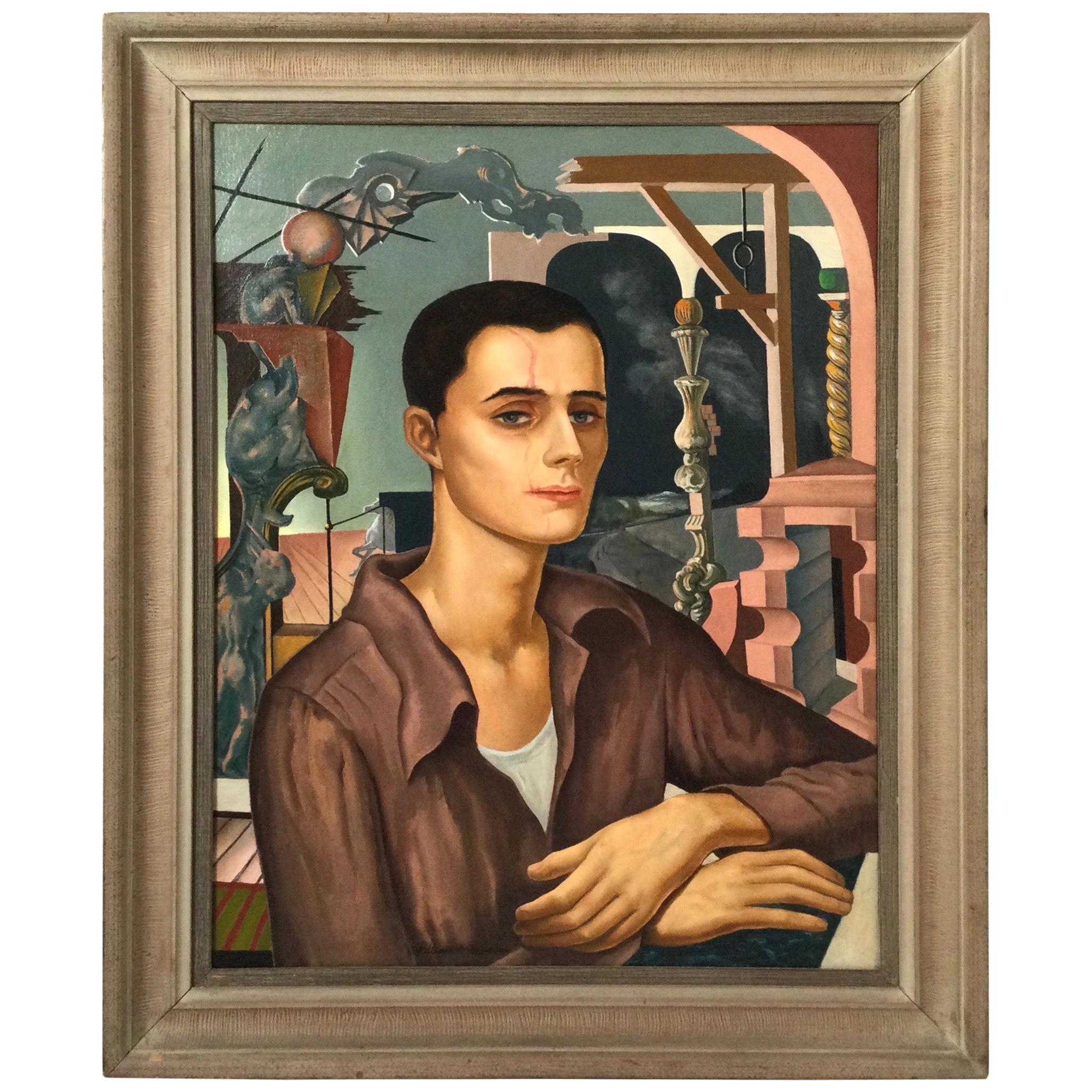 Portrait surréaliste d'une figure androgyne par William Hugh Ferguson, 1935 en vente
