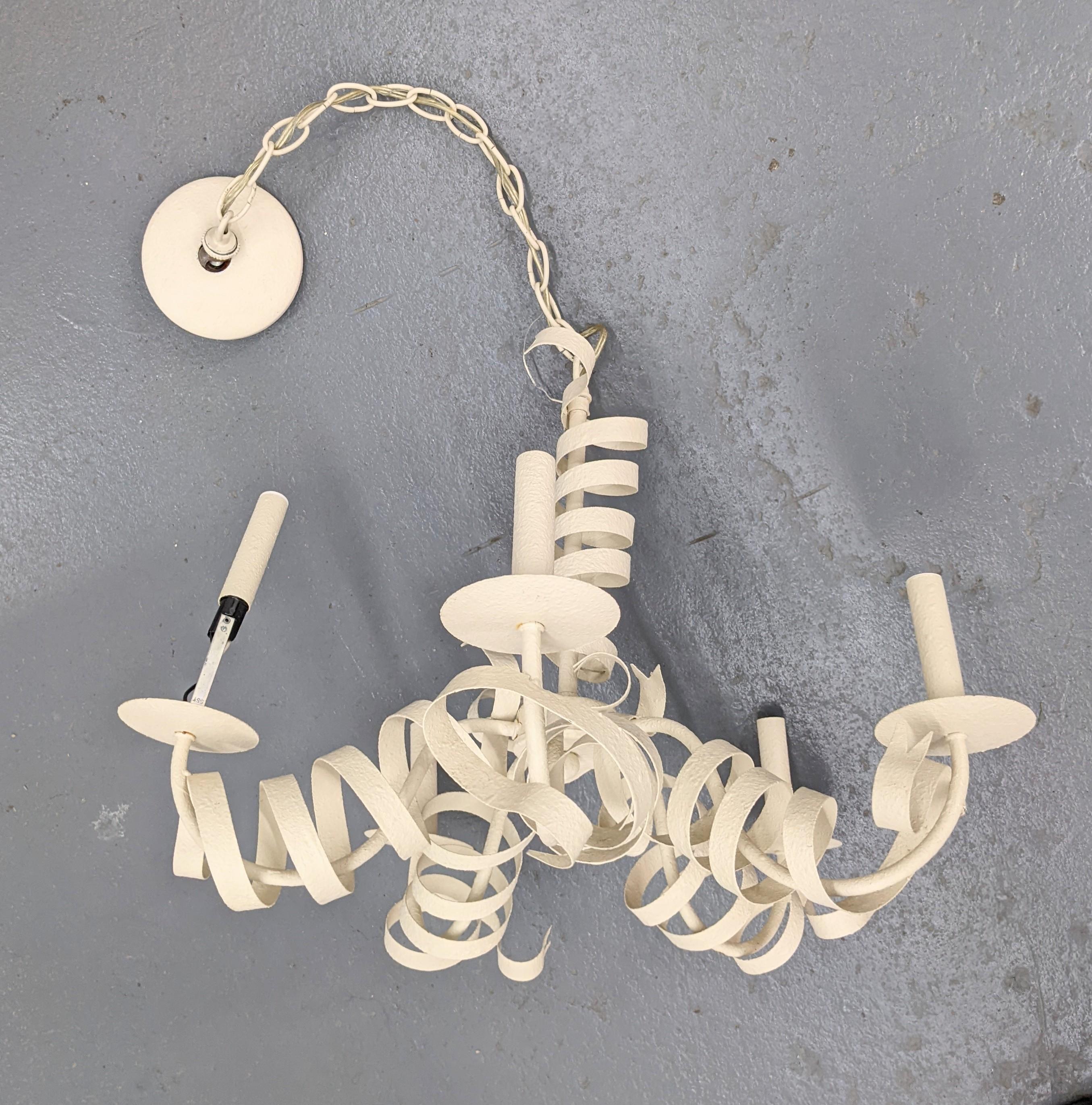 Late 20th Century Surrealist Ribbon Form Chandelier For Sale