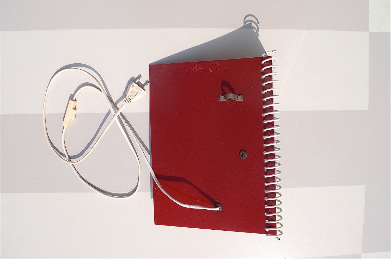 Metal Surrealist Spiral Notebook Wall Light, Late 20th Century For Sale