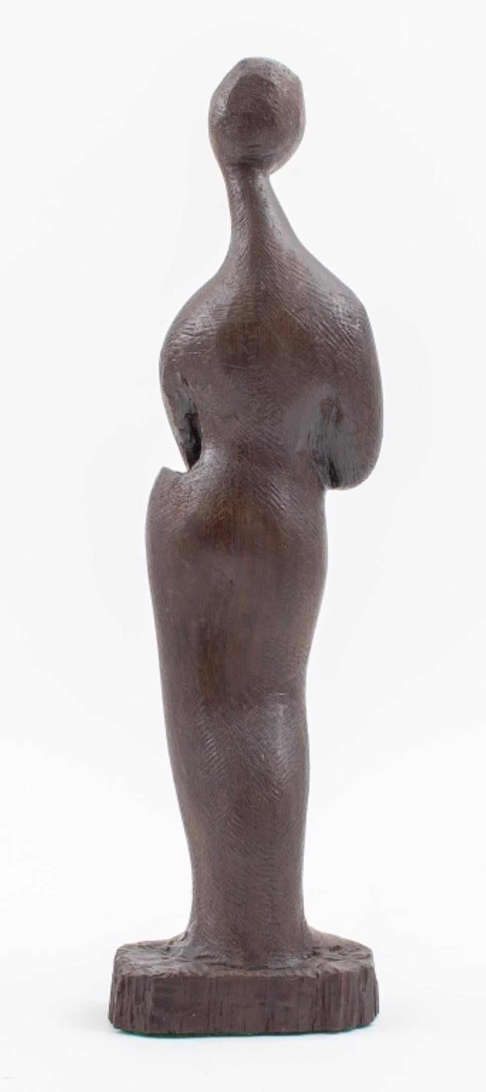 Surrealist 'Standing Venus' Wood Sculpture For Sale 1