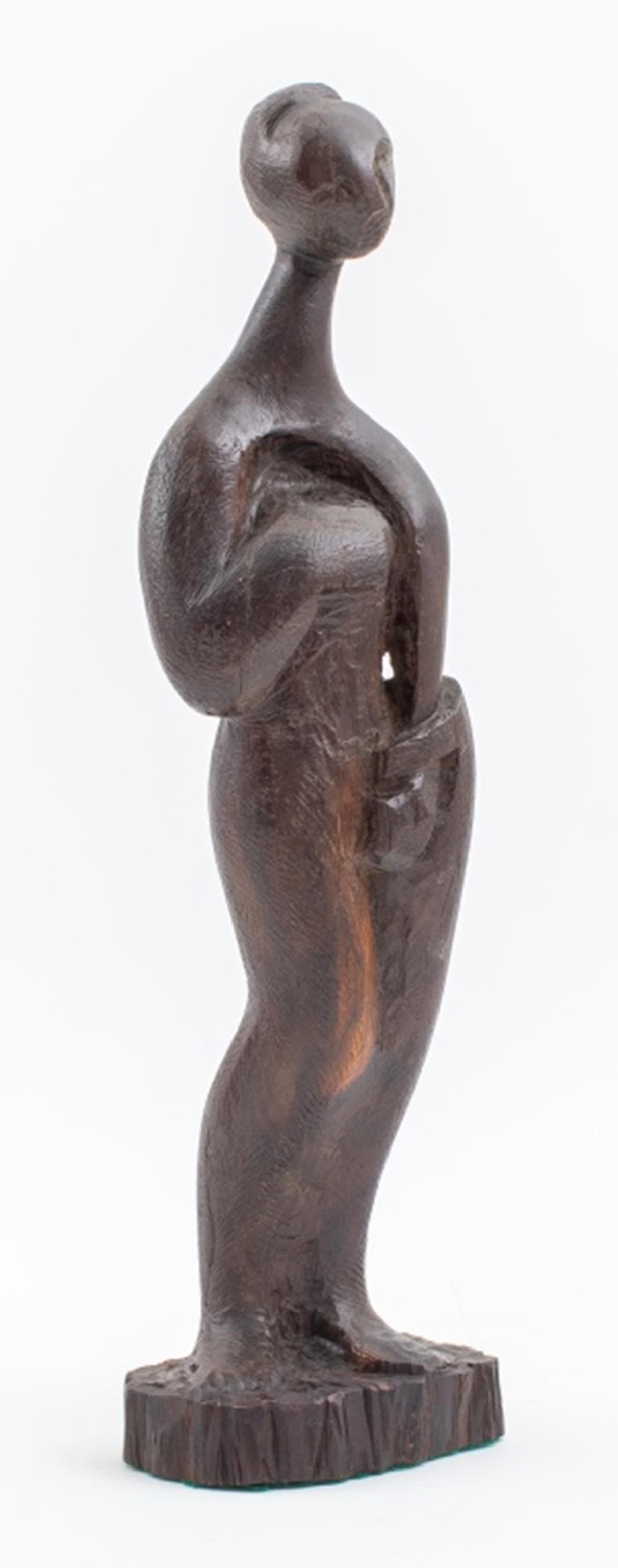 Surrealist 'Standing Venus' Wood Sculpture For Sale 3