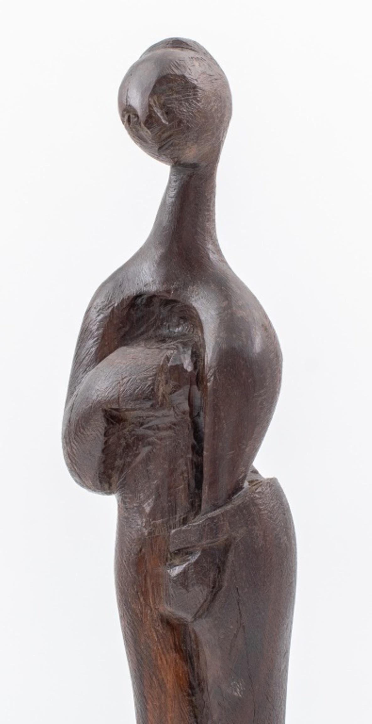 Surrealist 'Standing Venus' Wood Sculpture For Sale 4