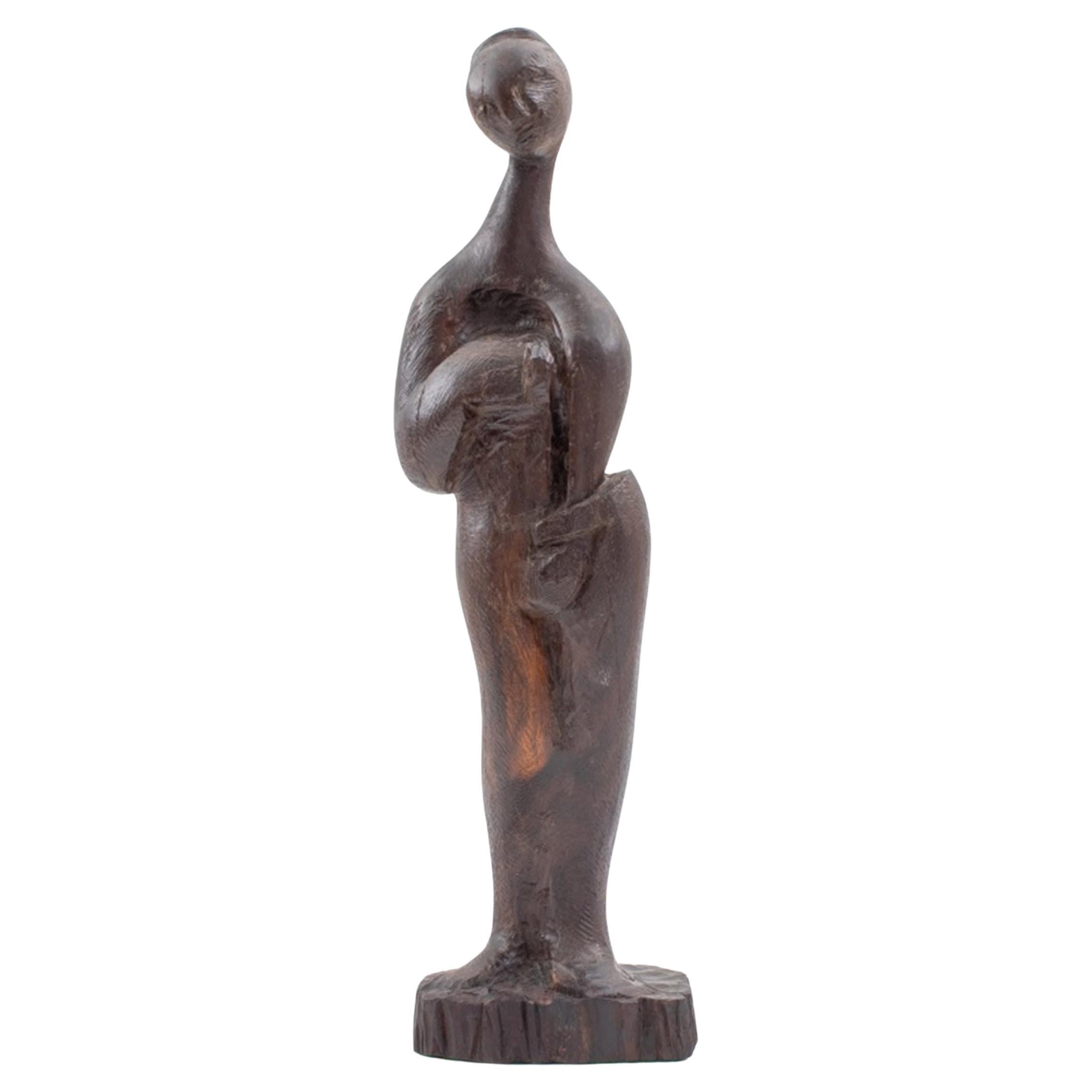 Surrealist 'Standing Venus' Wood Sculpture For Sale