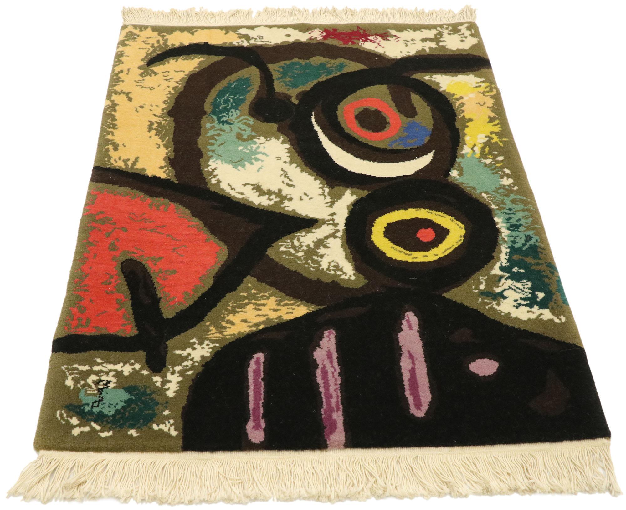 Chinese Surrealist Tapestry after Inspired by Miro's 'Femme Et Oiseaux' Woman and Birds For Sale