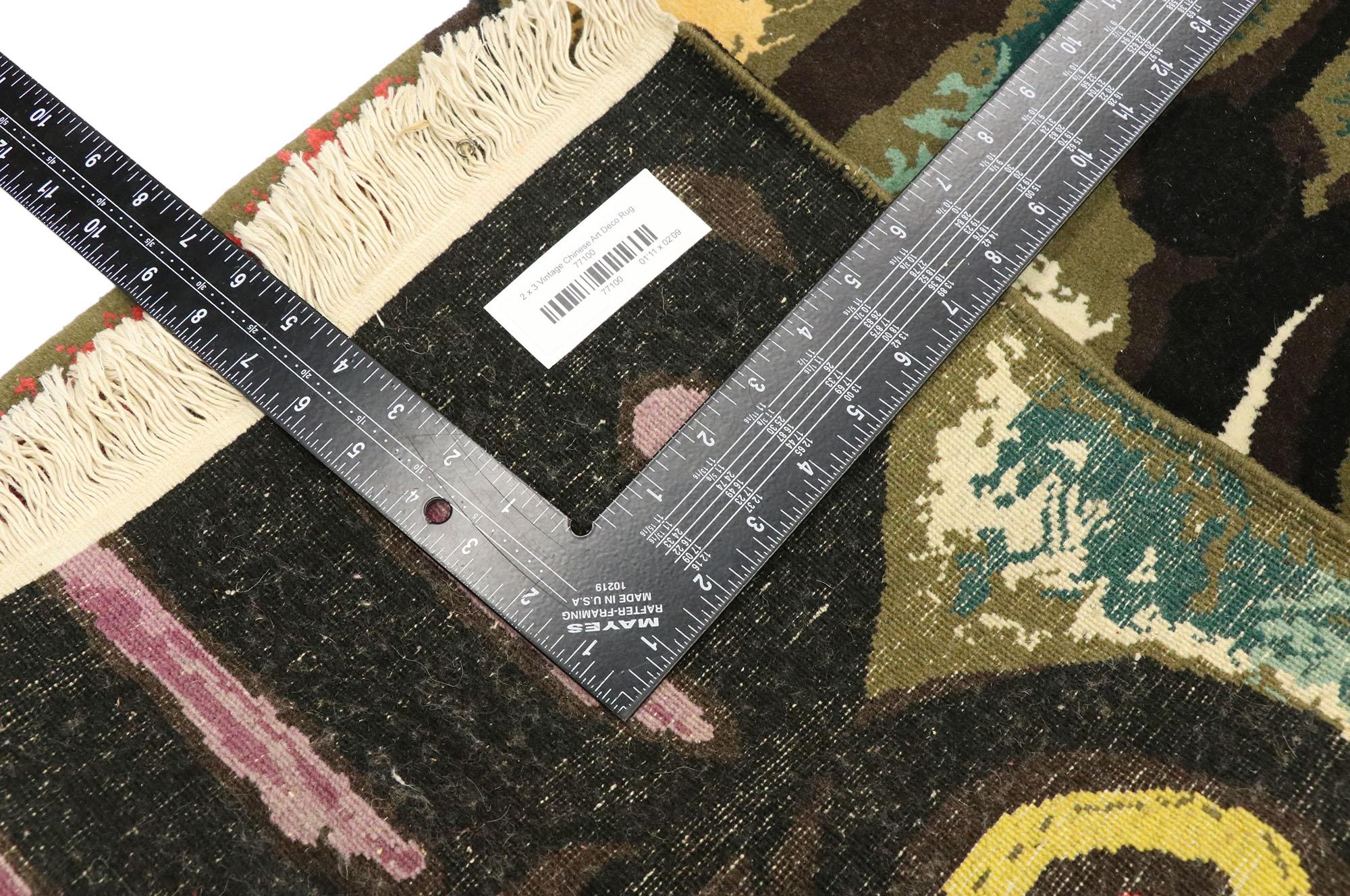 Tapis surréaliste de la fin du XXe siècle inspiré par Joan Miró, Femme et Oiseaux Bon état - En vente à Dallas, TX
