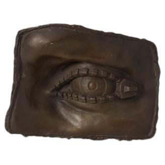 Surrealist ‘Zip Eye’ bronze sculpture, 20th century