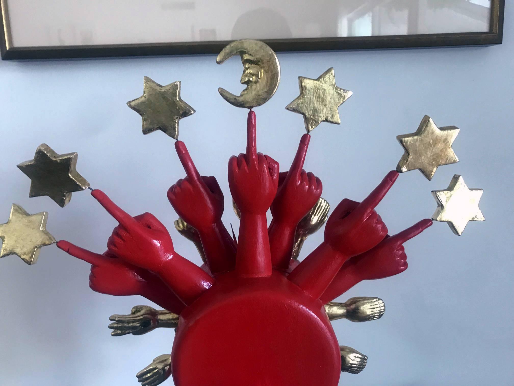 Surrealistic Sculptural Clock by Pedro Friedeberg In Good Condition For Sale In Atlanta, GA