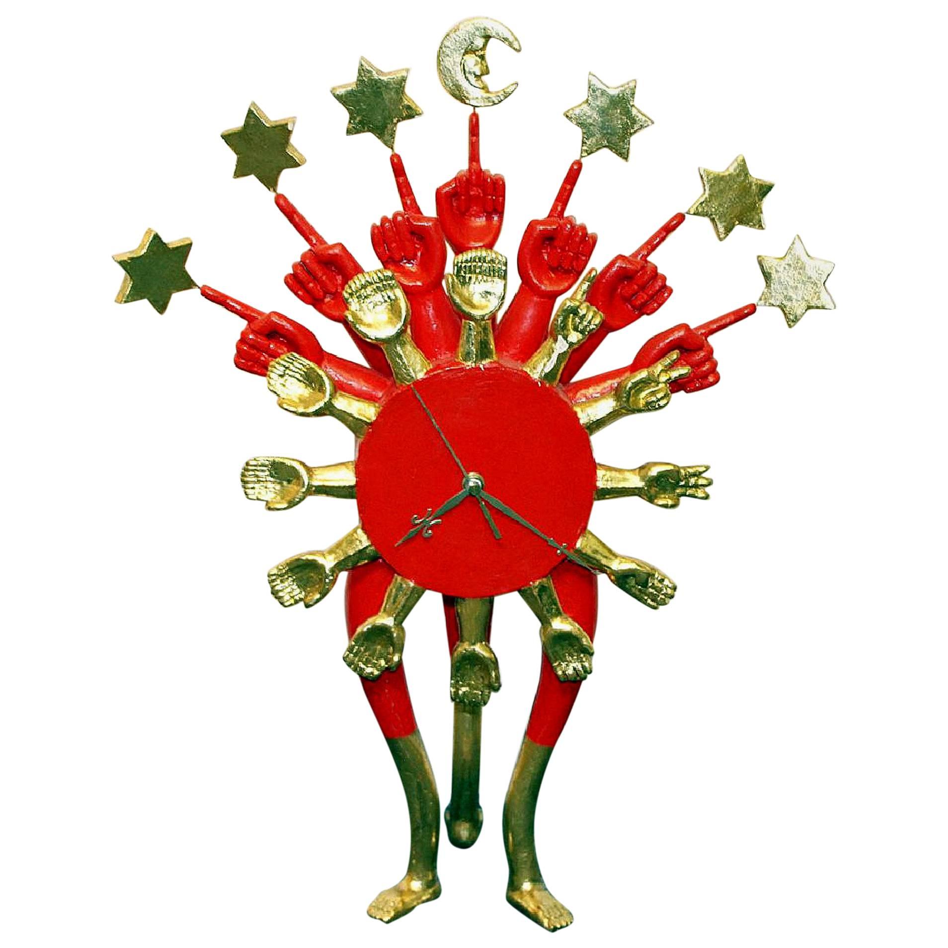 Surrealistic Sculptural Clock by Pedro Friedeberg