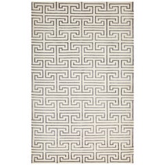 Surrey, Contemporary Shalimar Hand Knotted Area Rug, Ivory