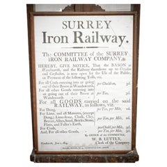 Antique Surrey Rail Poster