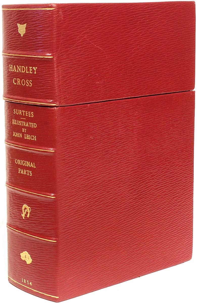 Author: SURTEES, Robert Smith. 

Title: Handley Cross; or Mr. Jorrocks's Hunt.

Publsiher: London: Bradbury and Evans, 1853-54.

First Illustrated Edition In The Original 17 Parts, 17 hand-coloured etched plates by John Leech, wood-engraved