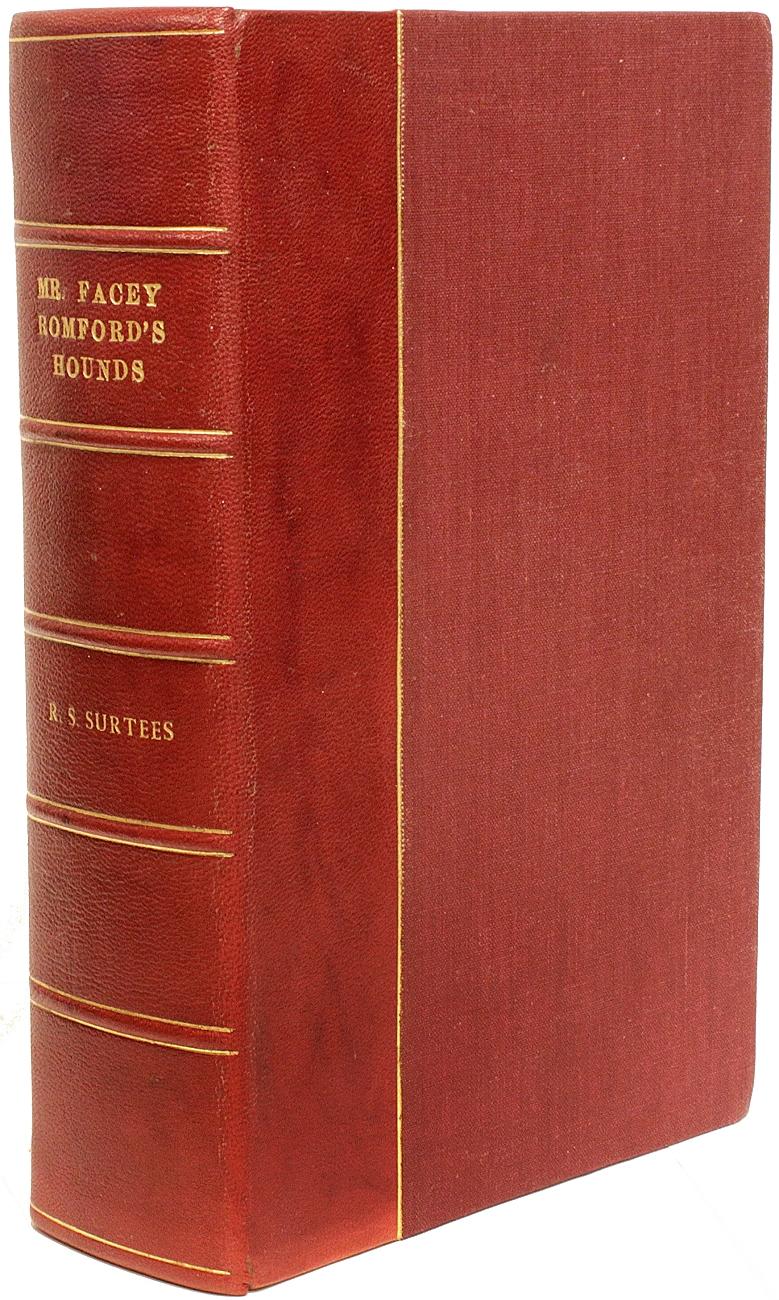 Author: SURTEES, Robert Smith. 

Title: Mr. Facey Romford's Hounds.

Publisher: London: Bradbury and Evans, 1864-65.

Description: first edition in the original 12 parts, 24 hand-coloured etched plates by John Leech and Hablot K.Browne,