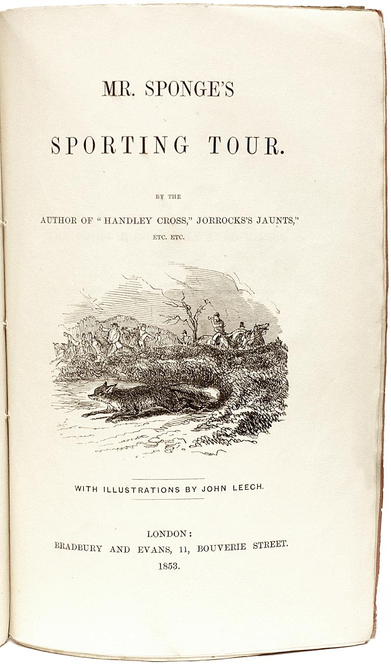 British Surtees, Mr. Sponge's Sporting Tour, First Edition in the Original Parts - 1853 For Sale