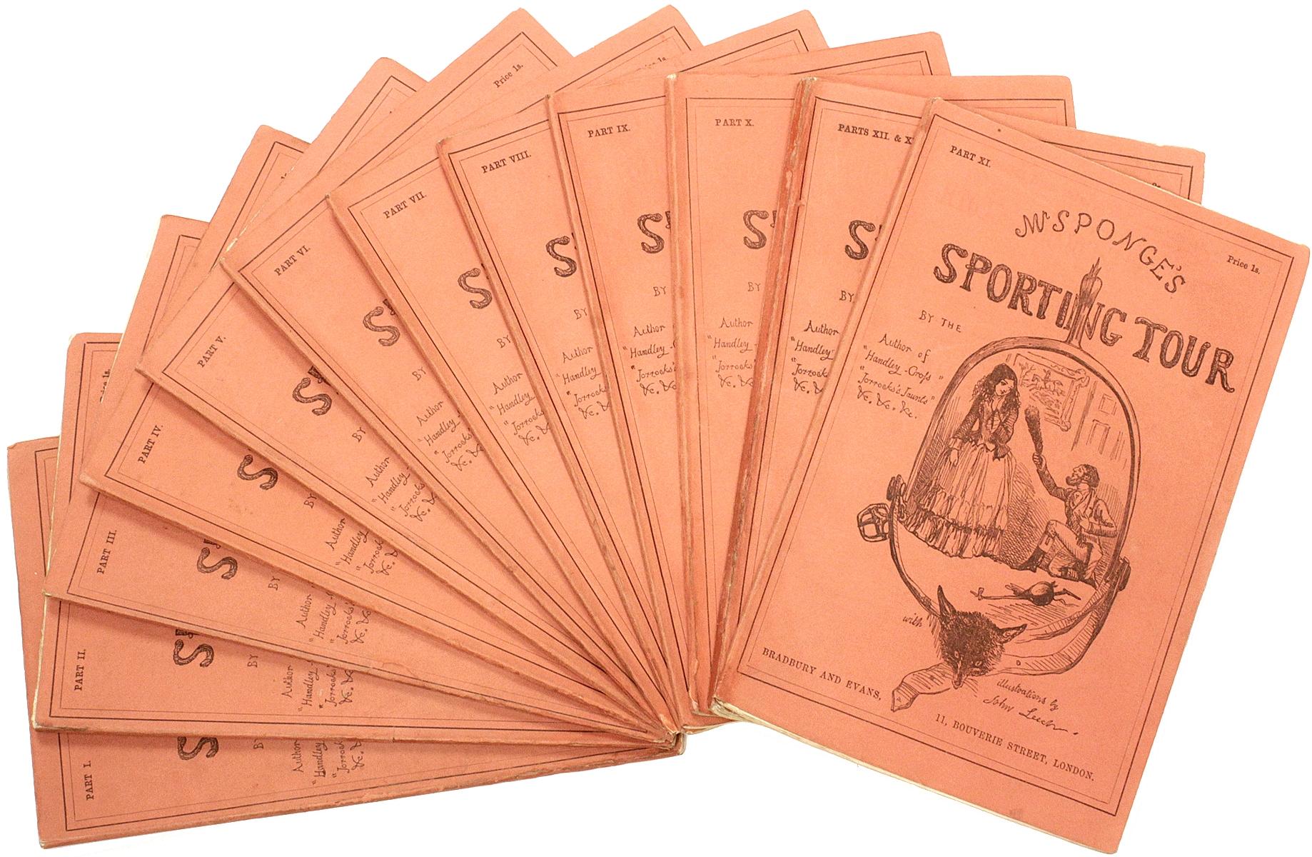 Milieu du XIXe siècle Surtees, Mr. Sponge's Sporting Tour, première édition dans les parties originales - 1853 en vente