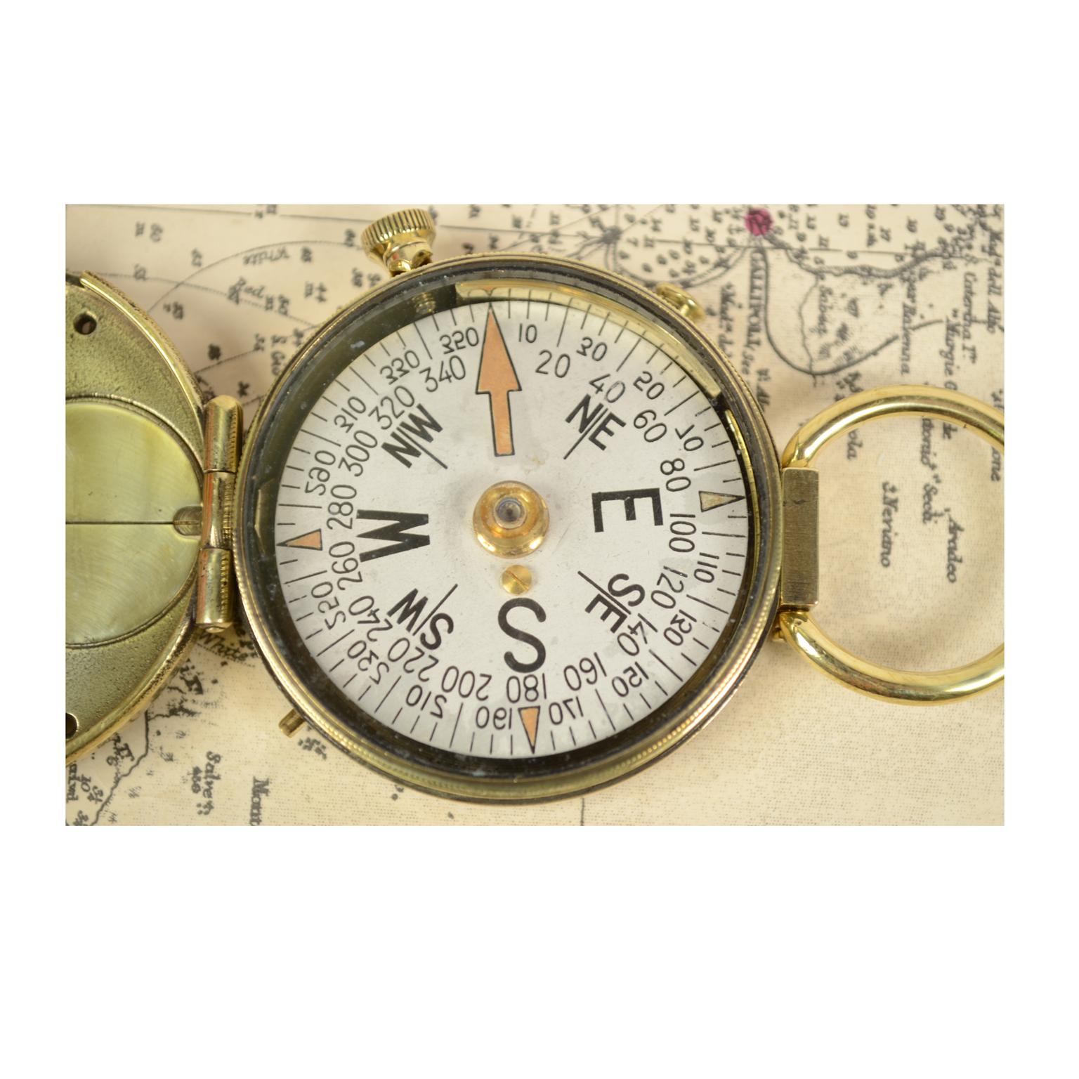 Survey Compass Swiss Made in 1915 for U.S. Engineer Corps In Good Condition In Milan, IT