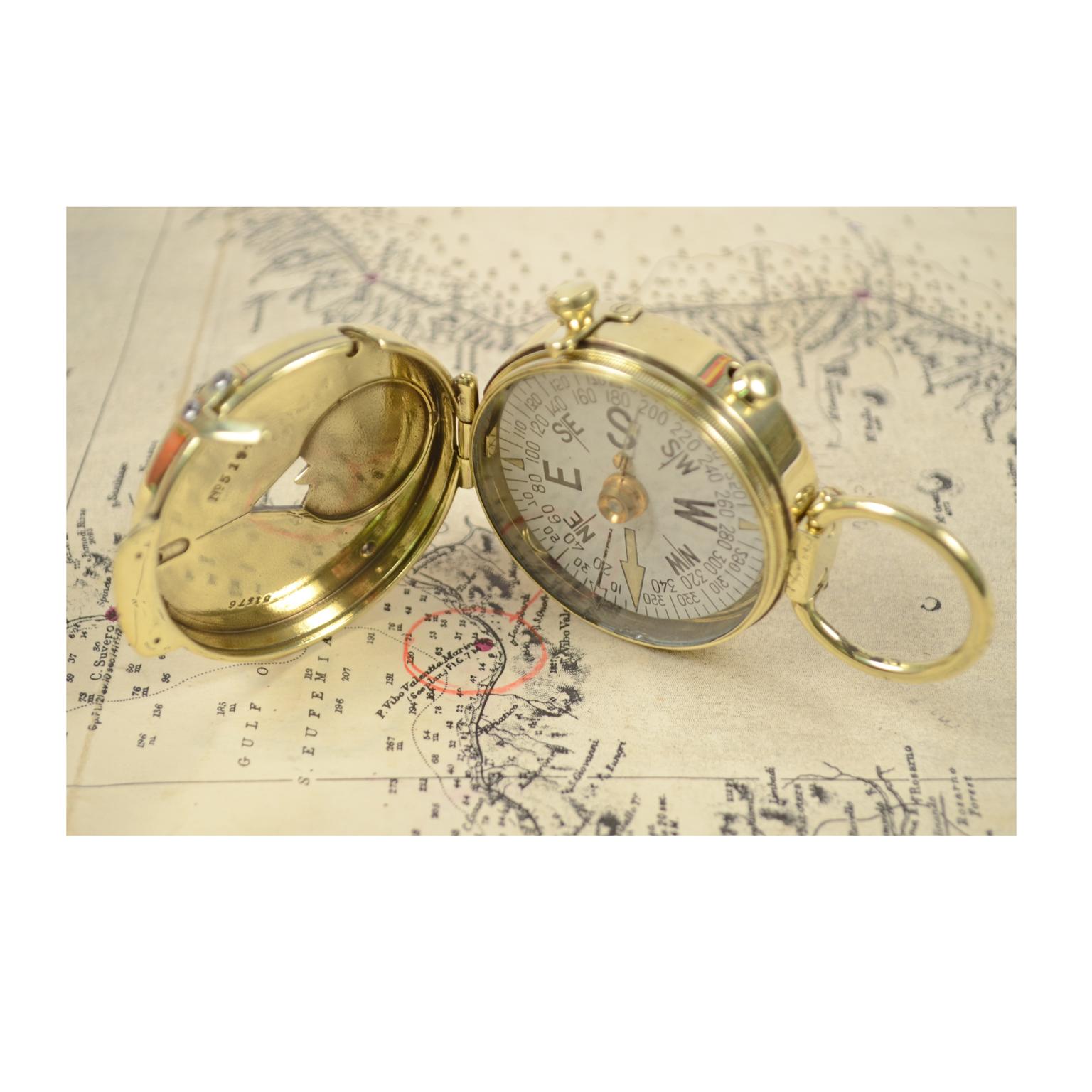 Early 20th Century Survey Compass Swiss Made in 1918 for U.S. Engineer Corps