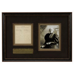 Susan B. Anthony Signed Handwritten Letter, Dated July 21, 1888